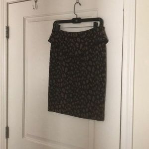 Yigal Azrouel Skirt with leather trimmed peplum